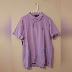 Men's Purple Polo Ralph Lauren Short Sleeve Shirt